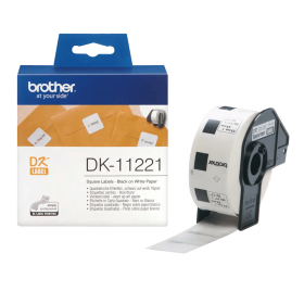 Etykiety Brother DK11221, kwadratowe, 23mm x 23mm, do drukarek etykiet Brother QL, 1000 szt.
