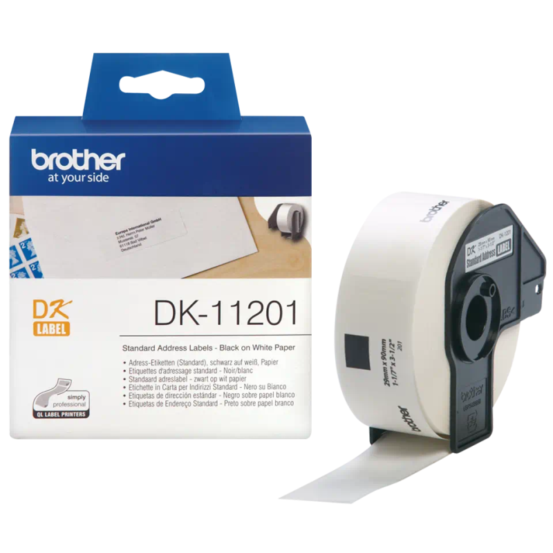 Etykiety Brother DK-11201 29 x 90 mm, do drukarek etykiet Brother QL, 400 szt.