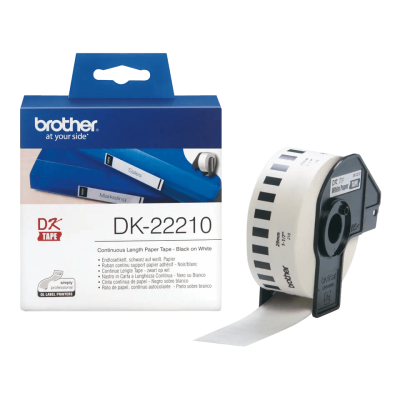 Etykiety Brother DK22210, taśma ciągła o szerokości 29 mm do drukarek etykiet QL