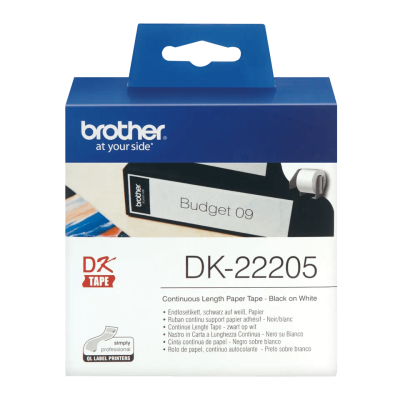 Etykiety Brother DK22205, taśma ciągła o szerokości 62mm do drukarek etykiet Brother QL
