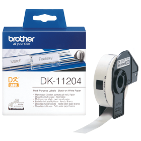 Etykiety Brother DK11204 17mm x 54mm, do drukarek etykiet Brother QL, 400 sztuk