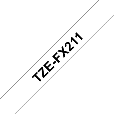 Taśma laminowana Brother TZe-Fx211 biała 6mm szerokości do drukarek Brother PT