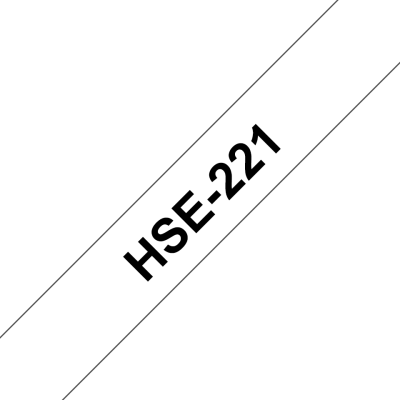 Rurka termokurczliwa Brother HSe-221– czarny nadruk na białym tle, 8.8mm szerokości