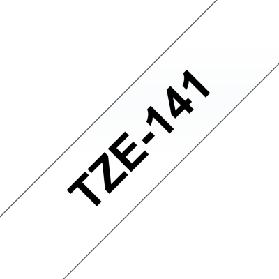 Taśma Brother TZe-141 18mm przezroczysta czarny nadruk